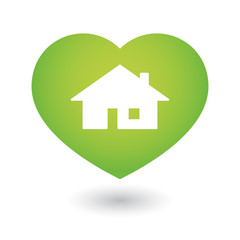 Heart icon with a house