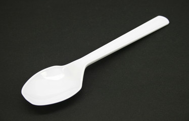 Close up of the plastic spoon