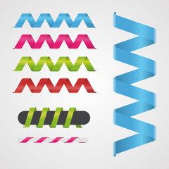 Spiral ribbon vector illustration