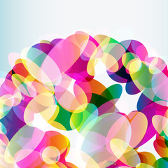 Abstract colorful  background made of transparent elements.