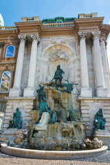 Fototapeta na wymiar Matthias Fountain At the Castle Budapest