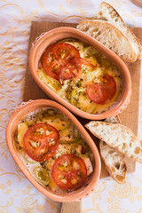 Baked cheese tomato-Greek specialty bujurdi