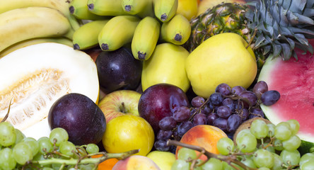 background of fresh fruits