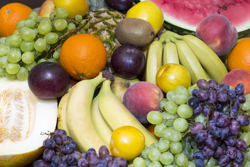 background of fresh fruits