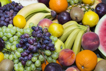 background of fresh fruits