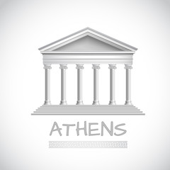 Obraz premium Athens temple emblem