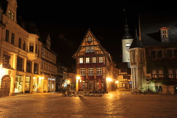Fototapeta na wymiar Quedlinburg at night, Germany