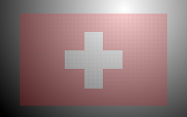 Pixel-styled Switzerland National Flag © lisheng2121