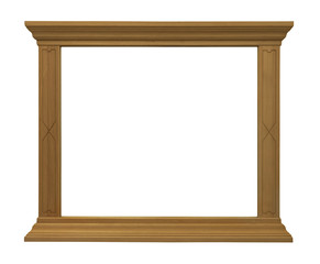 wide wood isolated frame
