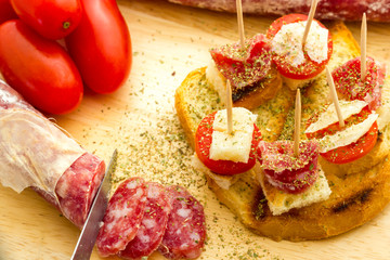 Finger food salami