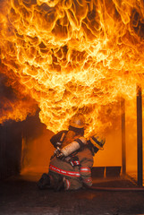 Fire fighting .