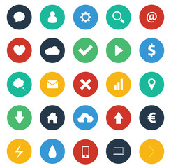 Flat design icons pack