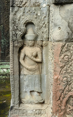 sculpture at Ta Prohm