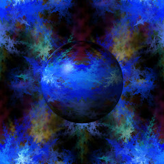 Obraz na płótnie Canvas Abstract Blue Globe
