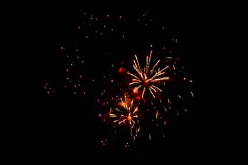 Fireworks in the night sky