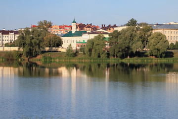 Fototapeta na wymiar Old-Tatar settlement, Apanaevskaya Mosque. Kazan, Tatarstan