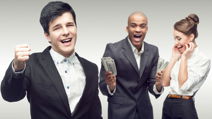 team of young successful business people