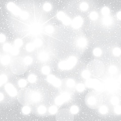 Abstract winter silver snowflakes background