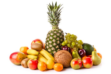 Naklejka na ściany i meble Assortment of exotic fruits. Fresh Fruits