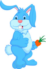 cute rabbit cartoon thumbs up