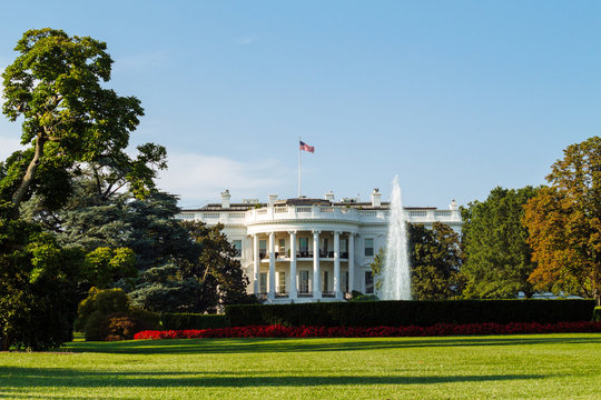 The White House, South Lawn view, Washington DC, USA.