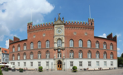 Fototapeta na wymiar Det Gamle Rådhus Odense Fyn Danmark (Altes Rathaus)