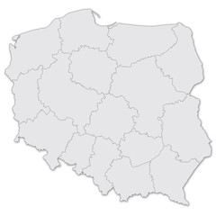 Fototapeta na wymiar Map of Poland