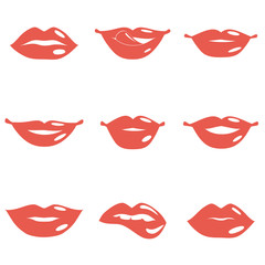 Set of Lips