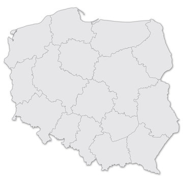 Fototapeta Map of Poland