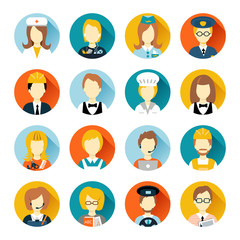 Fototapeta premium Profession avatar on circles