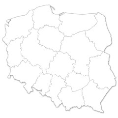 Fototapeta na wymiar Map of Poland