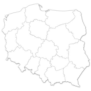 Fototapeta Map of Poland