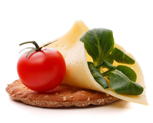Cheese sandwich isolated on white background cutout