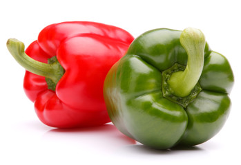 Sweet bell pepper isolated on white background cutout