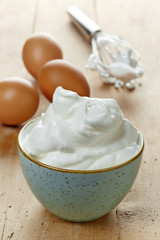 Beaten egg whites