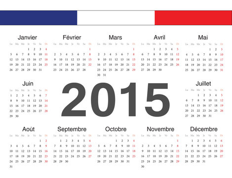 Vecto french rcircle calendar 2015