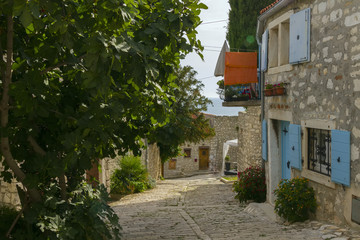 cobbled street