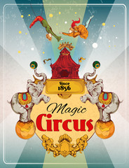 Circus retro poster © Macrovector