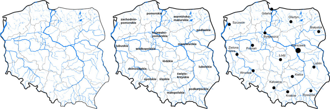 Fototapeta Mapa Polski