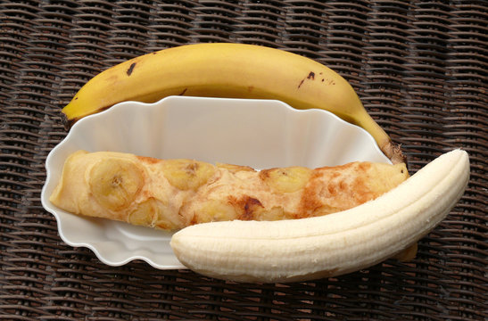 gerollte bananencrepes