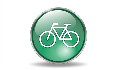 Fototapeta premium Bike green sign