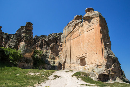 Yazilikaya with Phrygian alphapeth in Midas City.