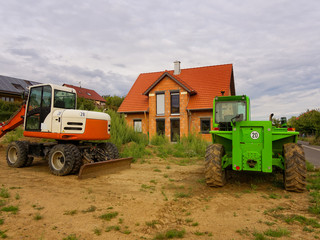rohbau mit bagger