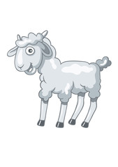 Sheep cartoon, art vector illustration