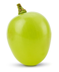 one green grape  isolated on the white background