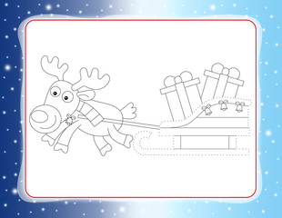 Christmas exercise - coloring page