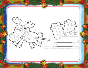 Christmas exercise - coloring page - for the children