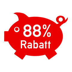 rs88 - RabattSchwein rot - 88 Prozent - g1429