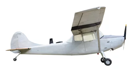 Photo sur Plexiglas Ancien avion Old plane on white background