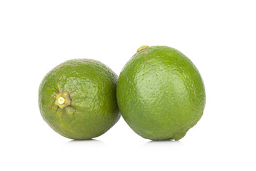 Citrus lime fruit isolated on white background